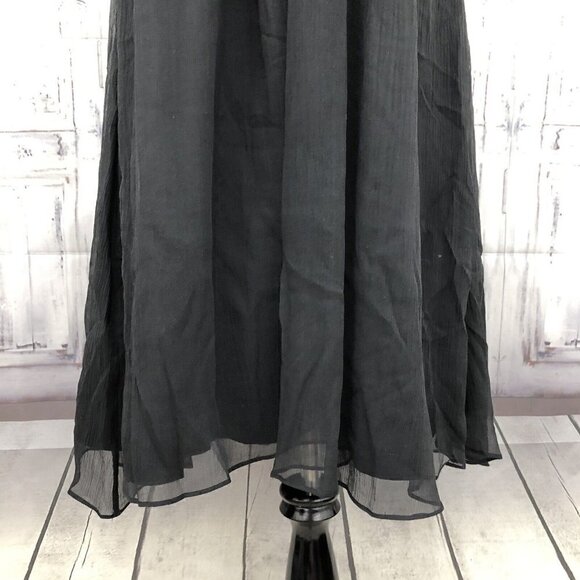 Max and Cleo Size 10 Little Black Dress V Neck Halter Cocktail Formal Open Back - Picture 5 of 10